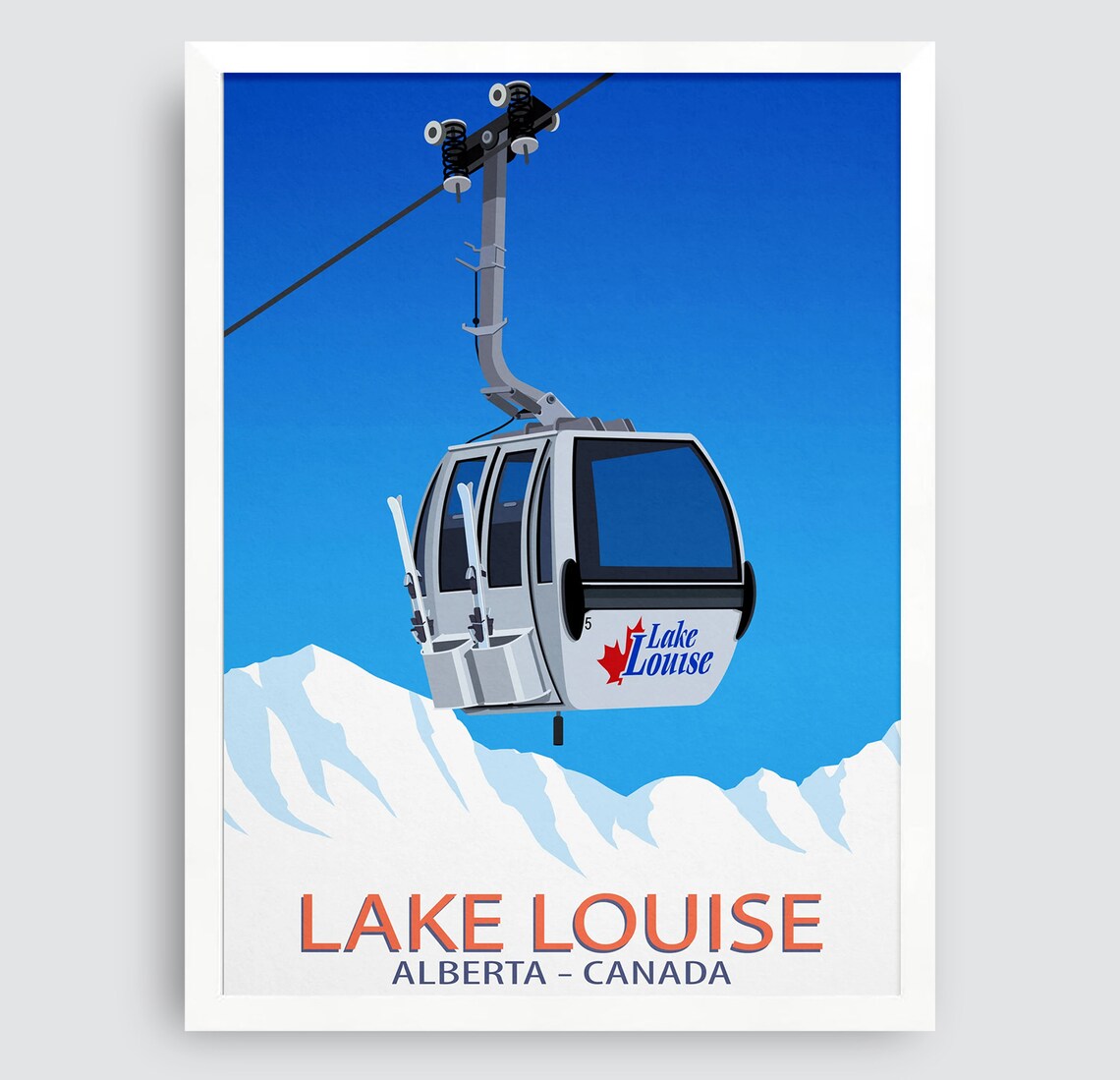 Lake Louise Ski Resort Travel Poster, Ski Gifts - Image 3