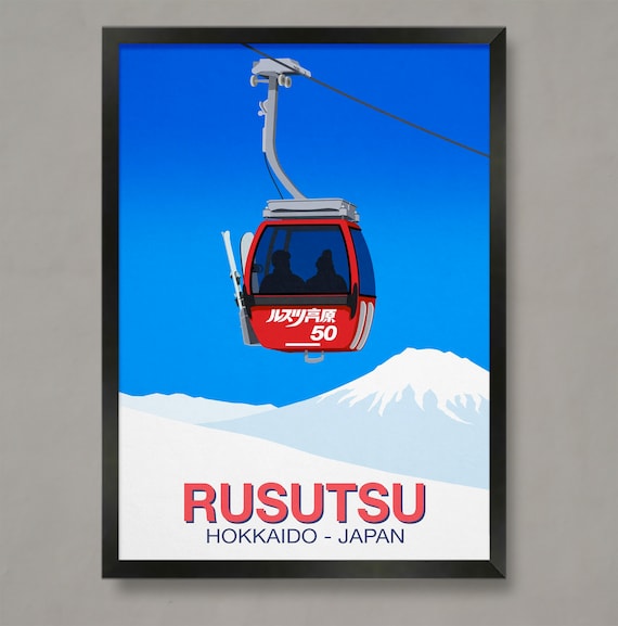 Rusutsu Ski Resort Poster, Ski Travel Poster