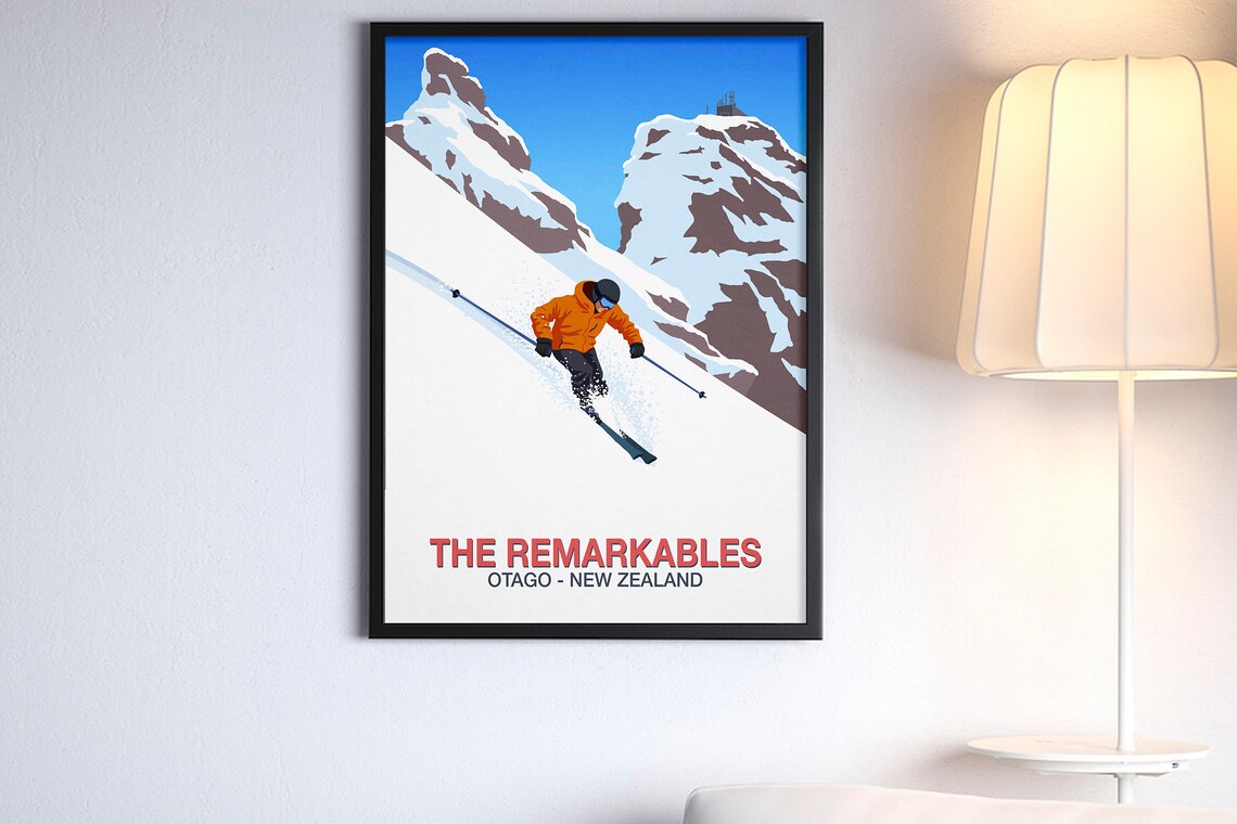 The Remarkables Ski Resort Travel Poster Print - Image 4
