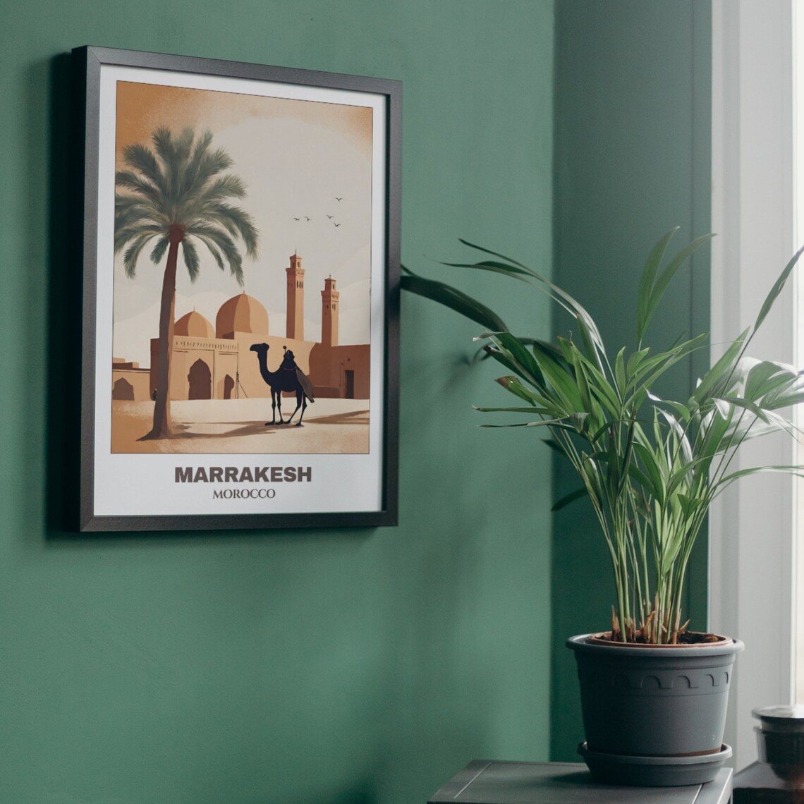 Marrakesh Travel Poster, Morocco Cityscape Art Print - Image 4