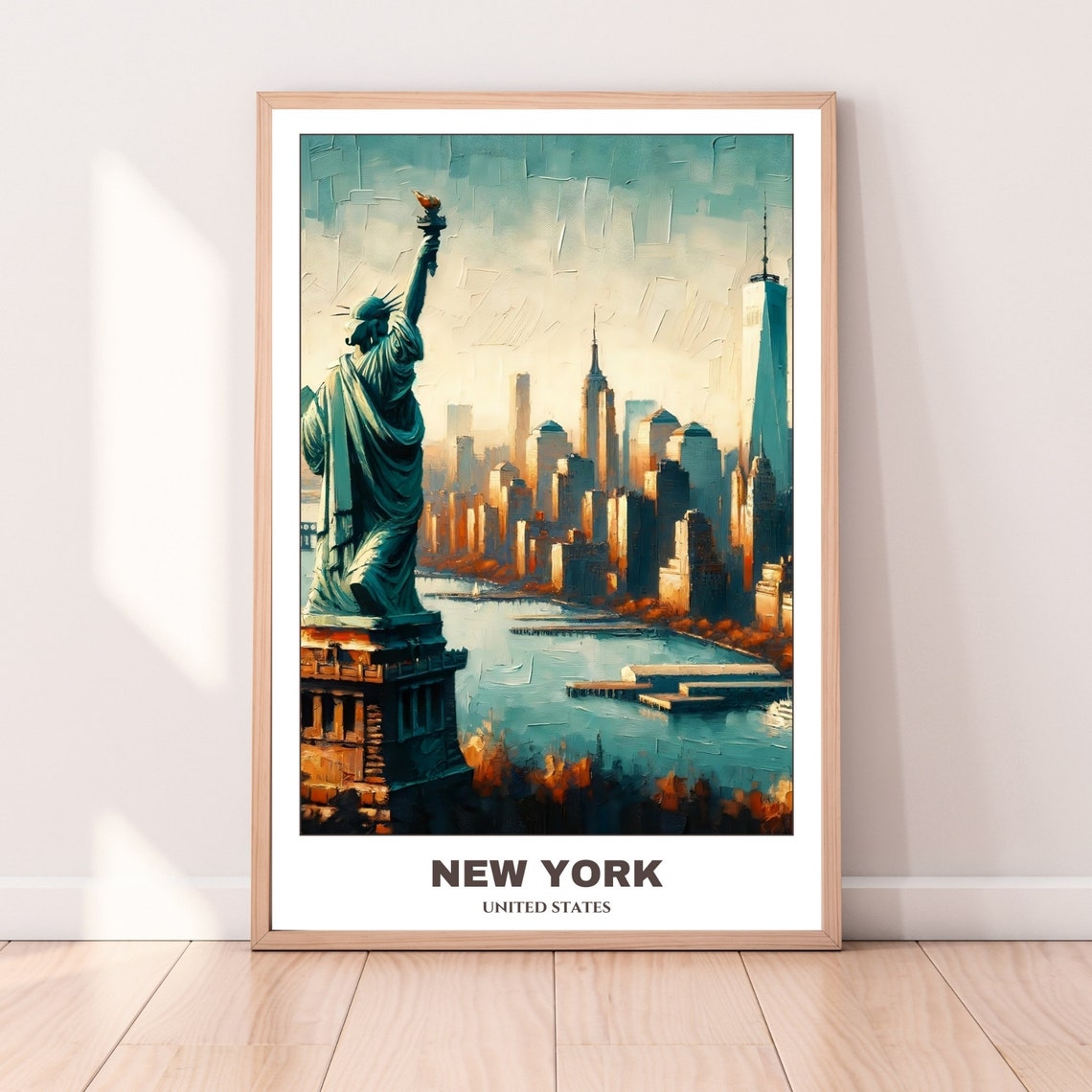 New York City Poster United States Travel Poster New York Oil Painting Cityscape Painting Wall Art Decor Usa Trip - Image 5