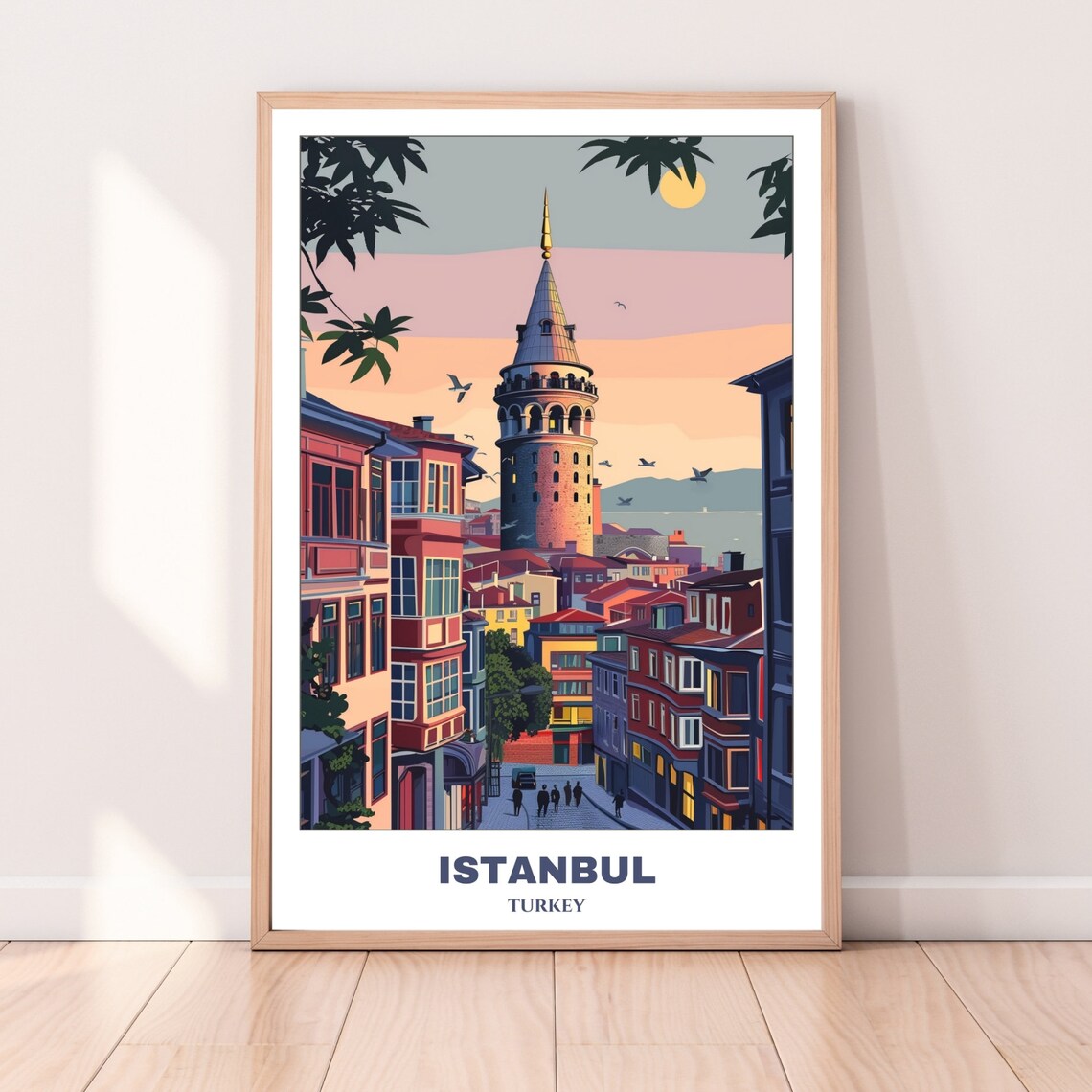 Istanbul Travel Poster Turkey Travel Poster Cityscape Painting Print Wall Art Istanbul Home Decor Istanbul Trip Print - Image 4