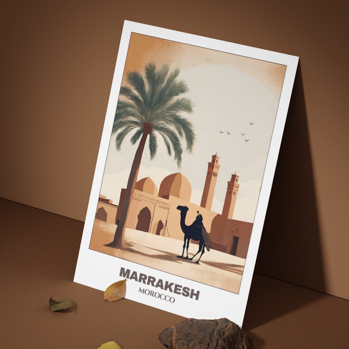Marrakesh Travel Poster, Morocco Cityscape Art Print - Image 3