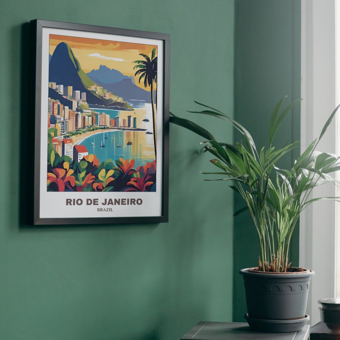 Rio De Janerio Travel Poster Brazil Travel Poster Cityscape Painting Print Wall Art Rio Home Decor Brazil Travel - Image 5