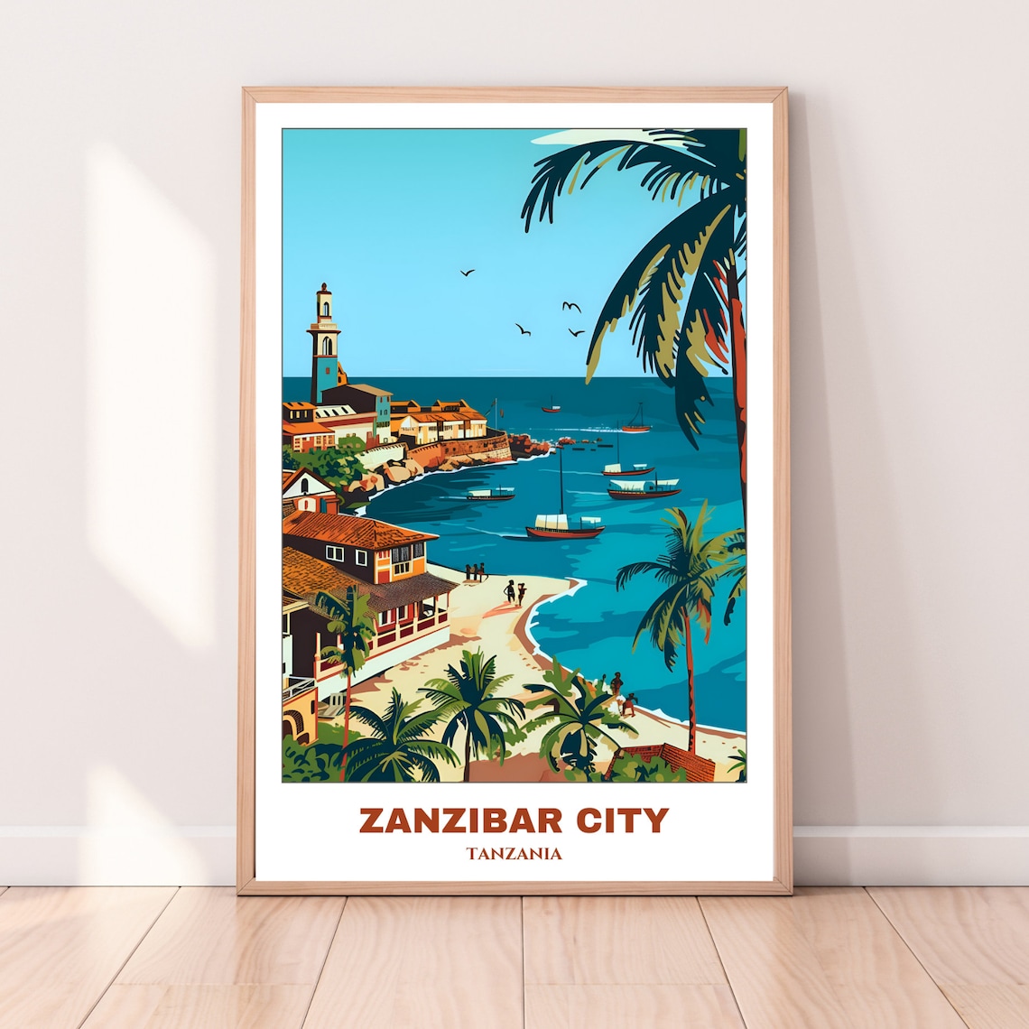 Zanzibar City Travel Poster, Stone Town Travel Art - Image 5
