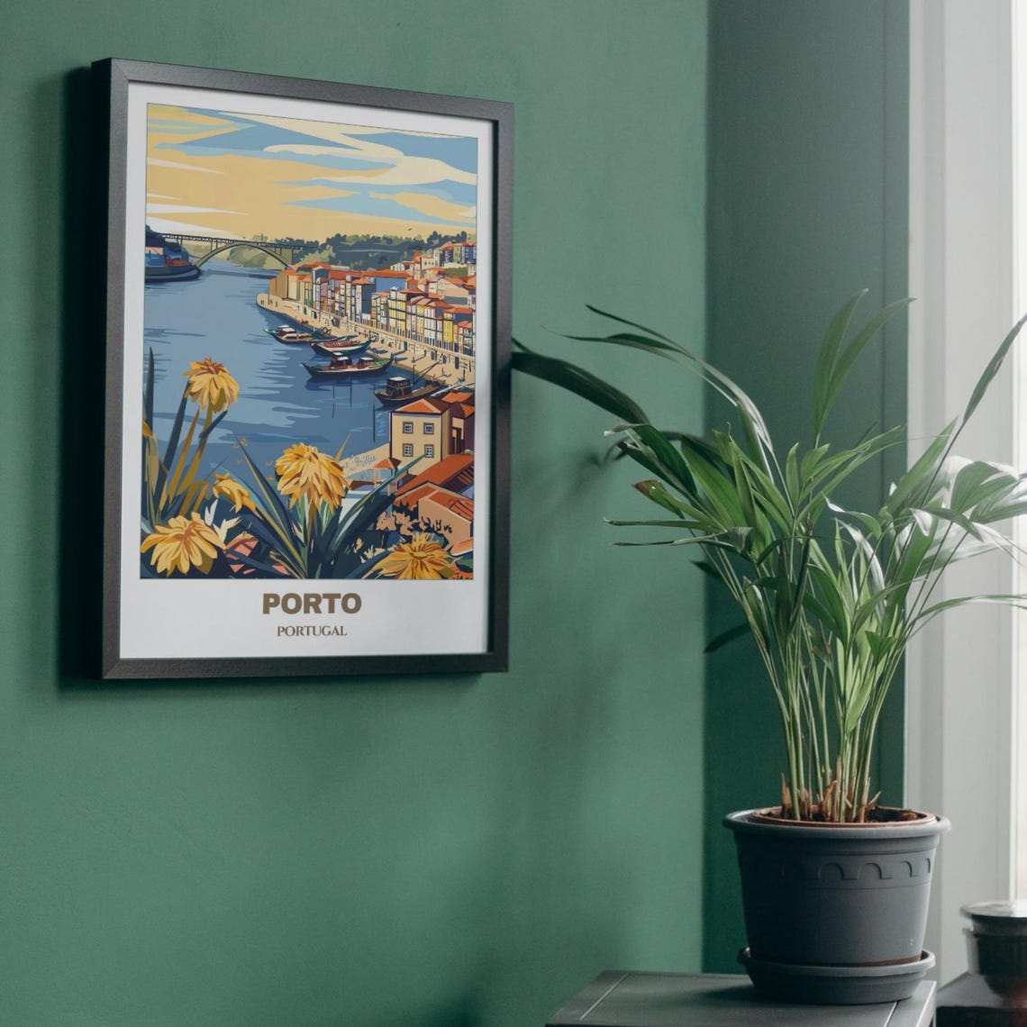 Porto Travel Poster Portugal Travel Poster Citycape Painting Print Wall Art Porto Home Decor Portugal Trip Print - Image 4