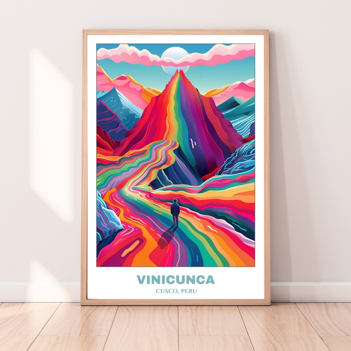 Vinicunca Peru Travel Poster, Rainbow Mountain - Image 4