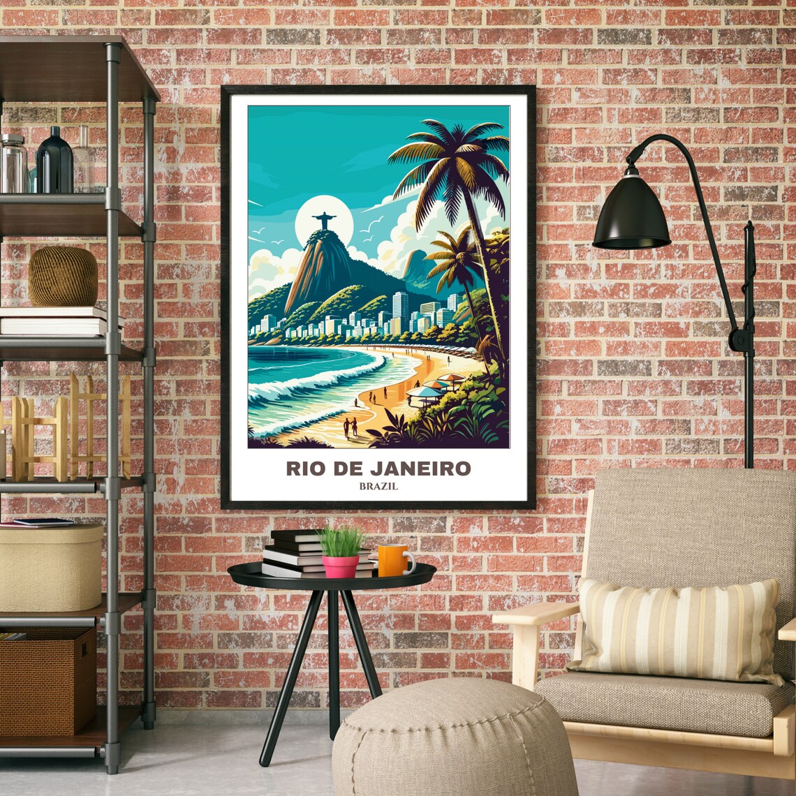 Rio De Janeiro Travel Poster, Cityscape Art Print - Image 2