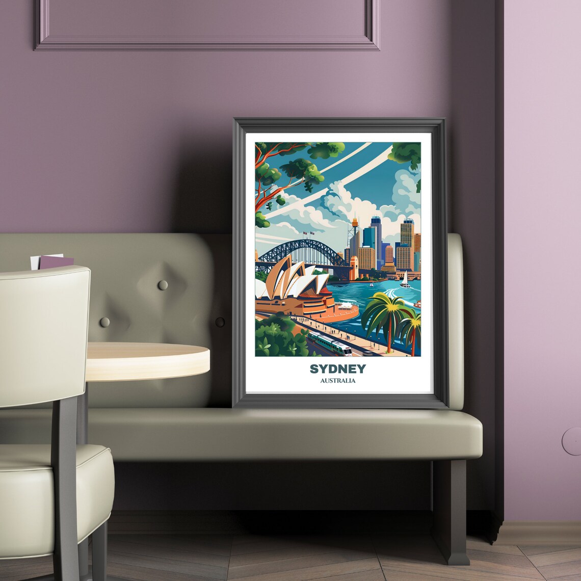 Sydney Travel Poster, Australia Cityscape Art Print - Image 3