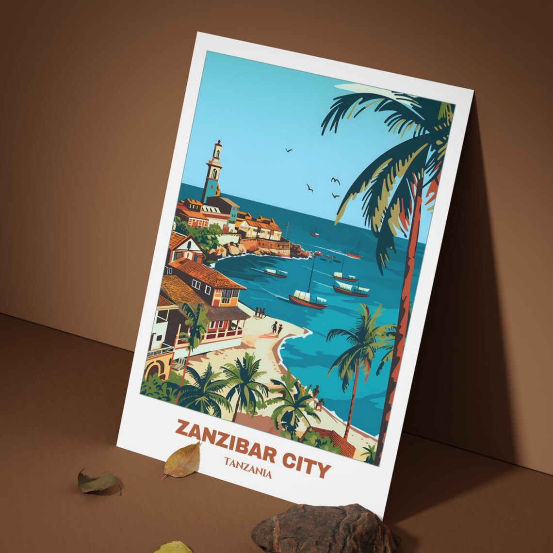 Zanzibar City Travel Poster, Stone Town Travel Art - Image 3
