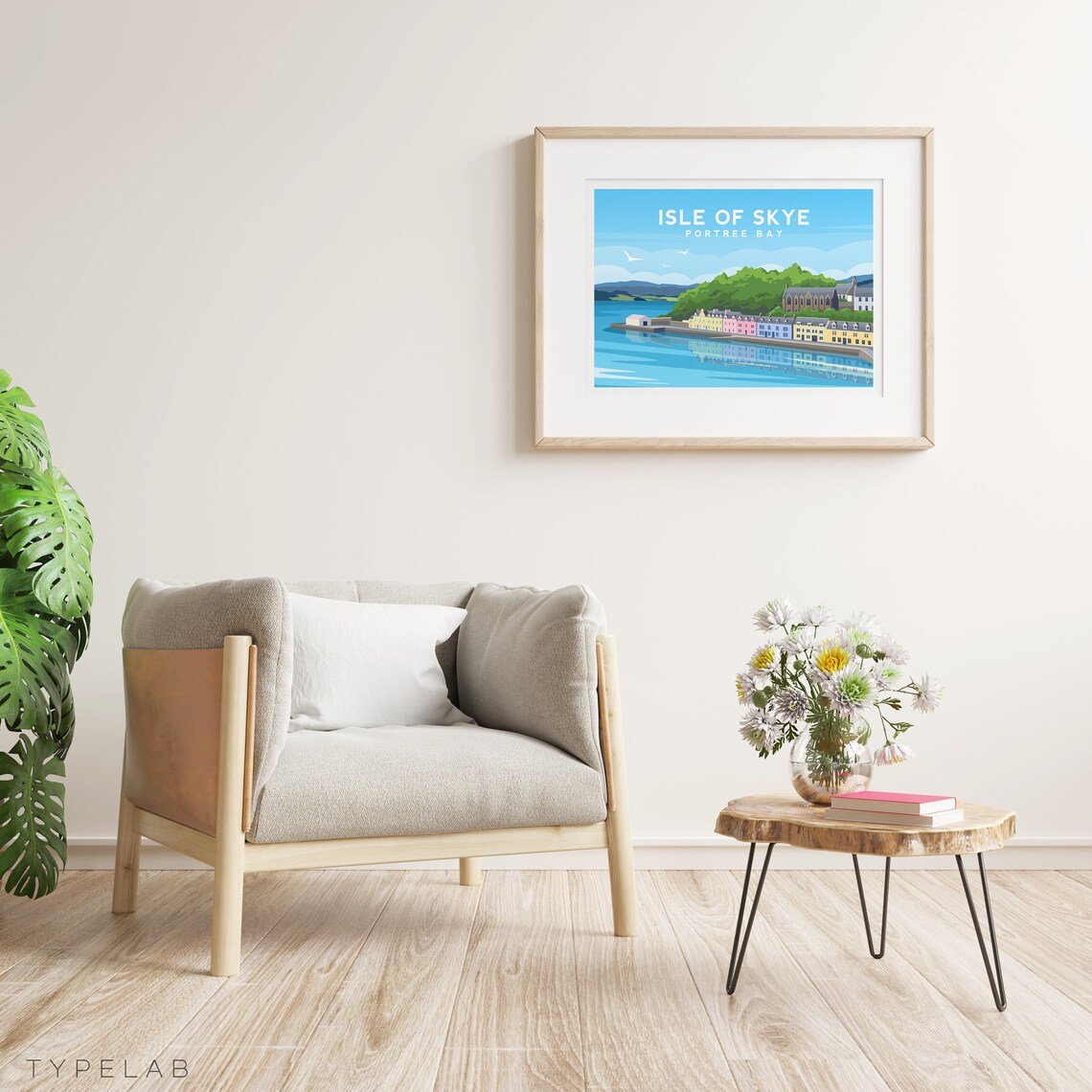 Isle Of Skye Travel Poster, Portree Bay Wall Art - Image 2