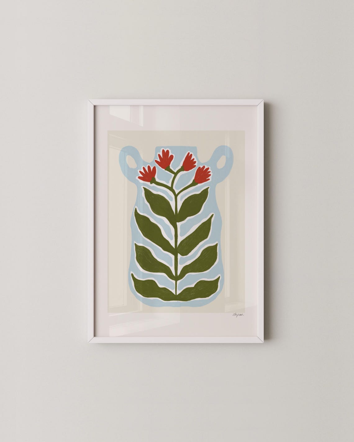 Botanical Art Print Abstract Floral Wall Contemporary Decor