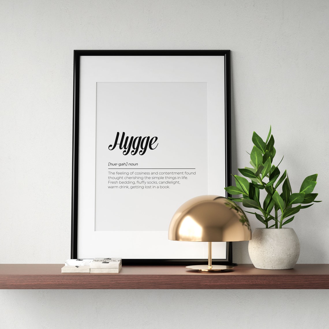 Hygge Definition Cozy Danish Living Dictionary Style Typography Poster - Image 2