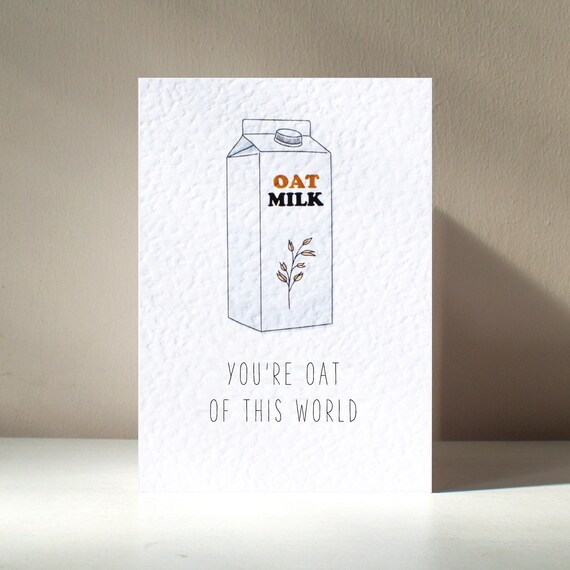 Oat Of This World Personalised Coffee Pun Art Print
