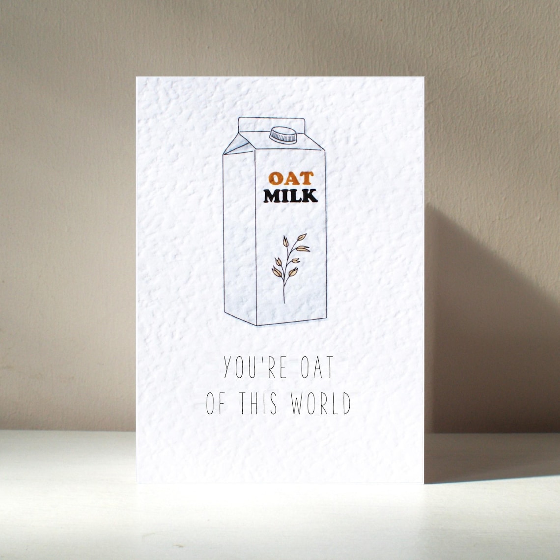 Oat Of This World Personalised Coffee Pun Art Print