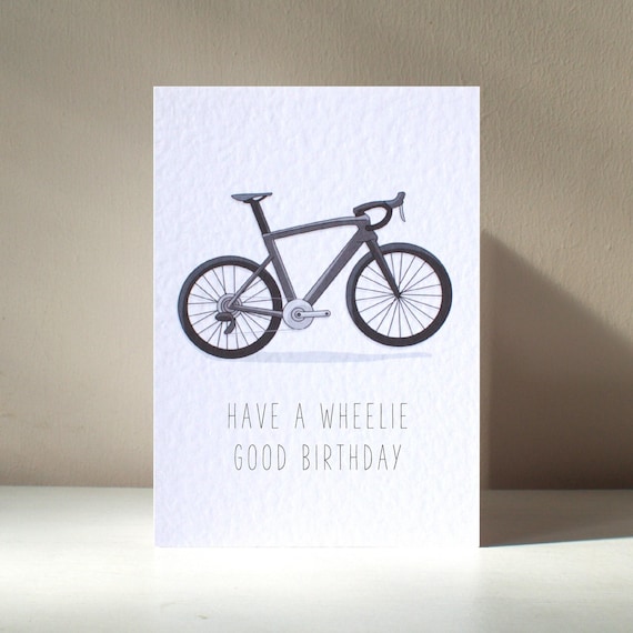 Wheelie Good A6 Personalised Cycling Racing Bike Bicycle Silly Funny Pun Happy Birthday Love Greeting Card