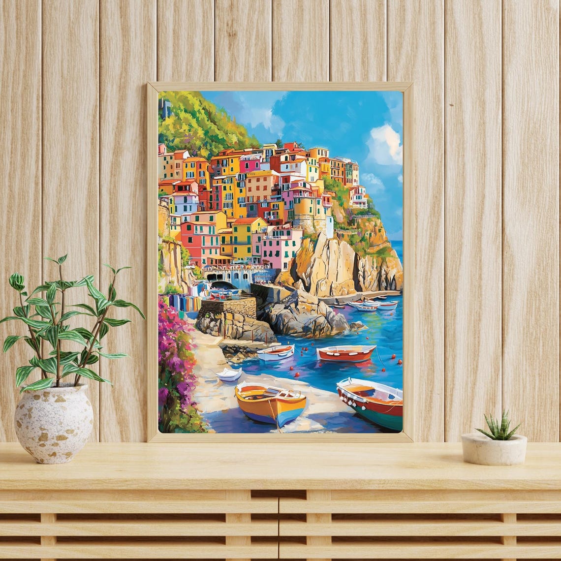 Cinque Terre Colorful Cliffside Fishing Village Harbor Poster - Image 4