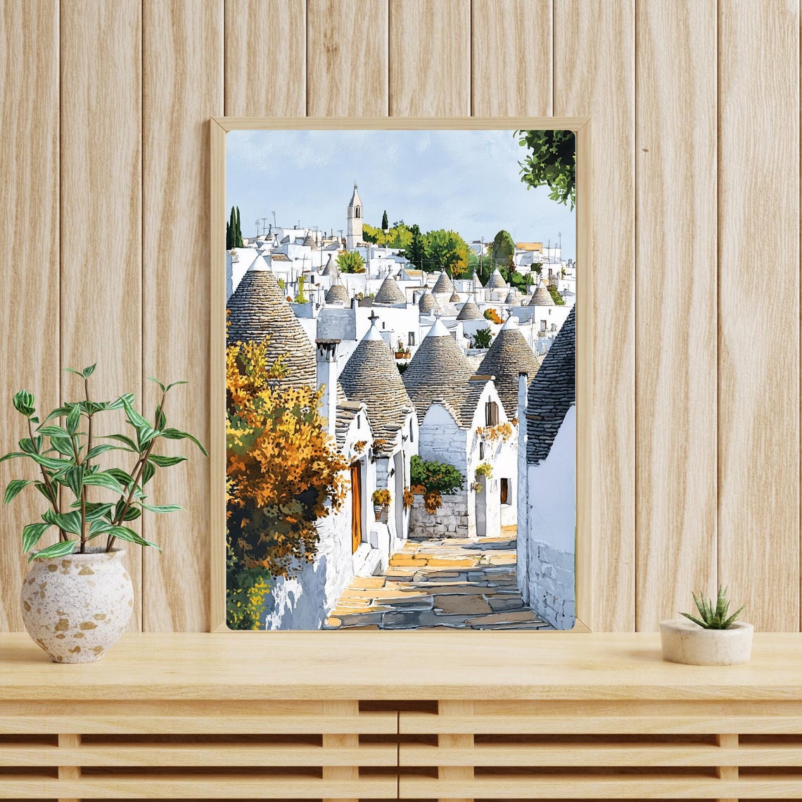 Alberobello Italy White Trulli Village Conical Stone Roofs Poster - Image 4