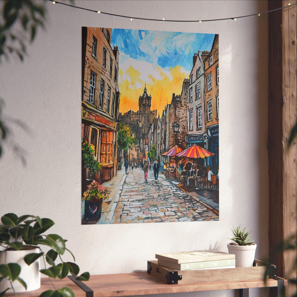 Royal Mile Edinburgh Watercolor Travel Poster - Image 6