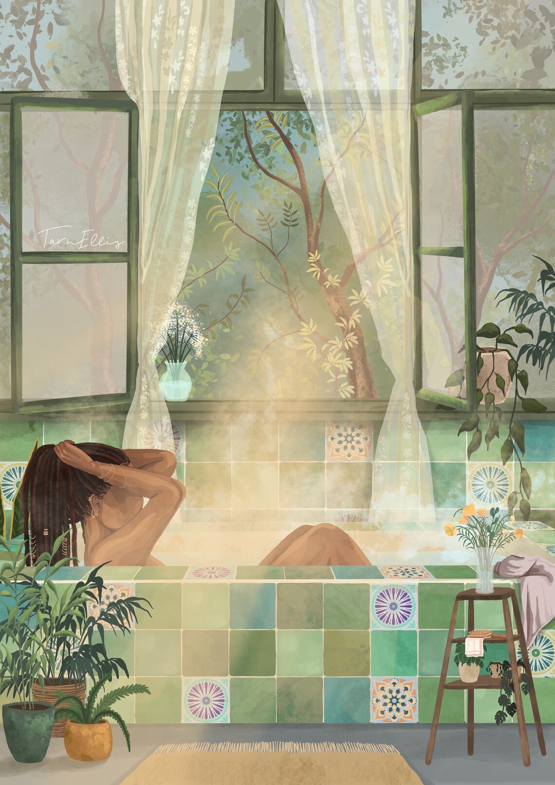 Me Time Fine Art Illustration Print, Self Care - Image 3