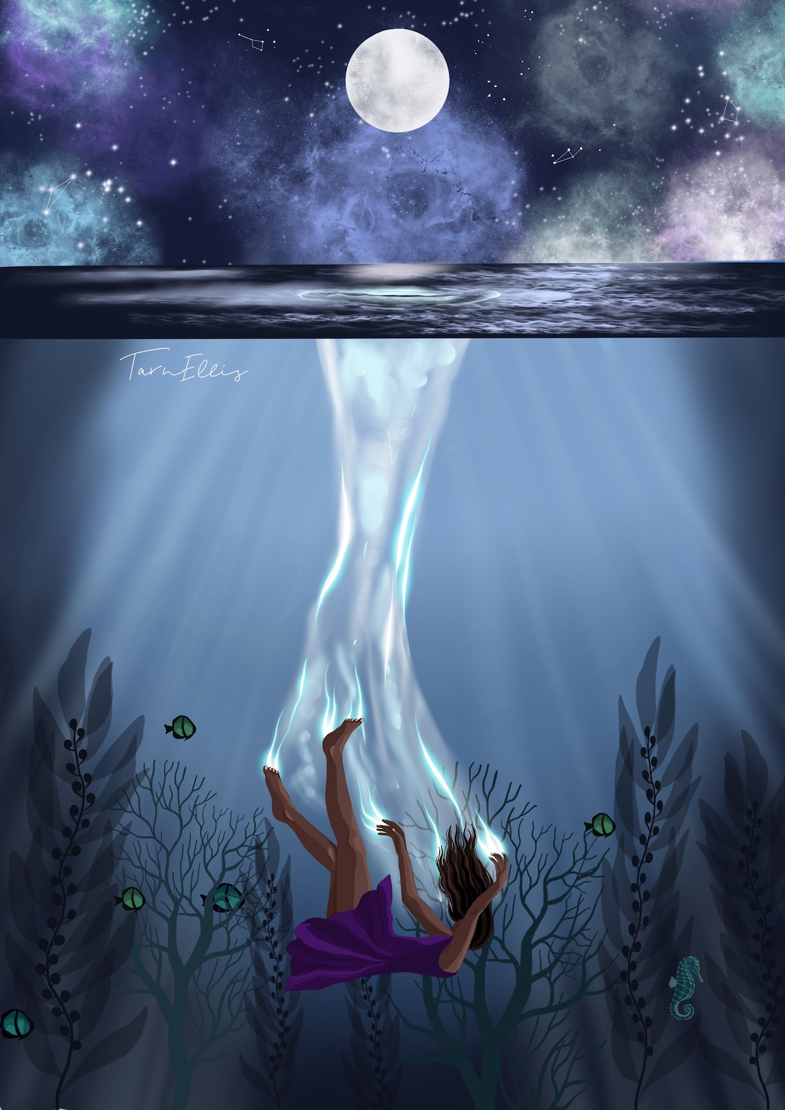 The Depths Ocean Spiritual Illustration Art Print - Image 3