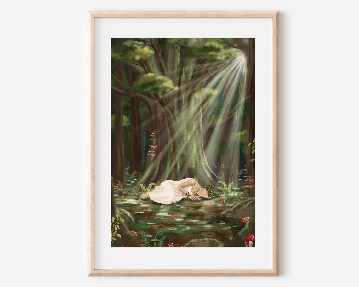 Forest Bathing Spiritual Illustration Art Print