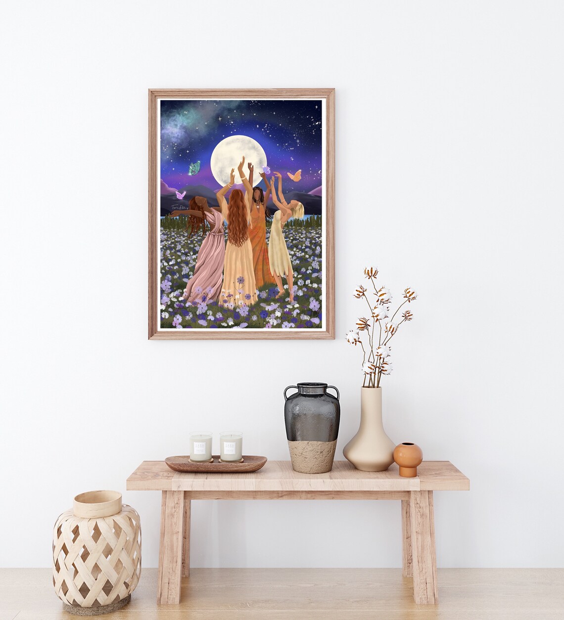 Cherishing Life Floral Friendship Circle Poster Print - Image 2