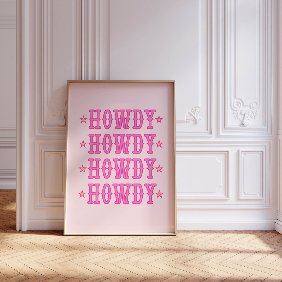 Howdy Cowgirl Poster, Pink Western Apartment Decor - Image 2