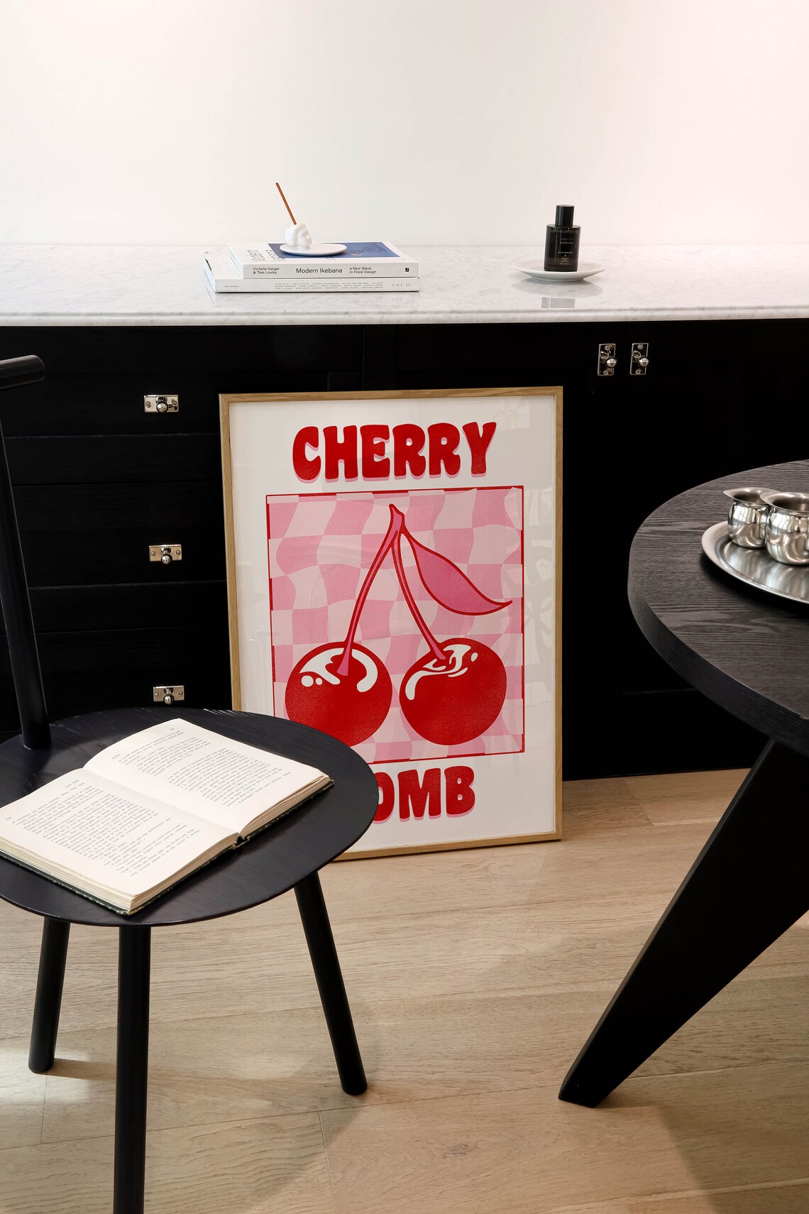 Cherry Poster, Femme Aesthetic Kitchen Art Print - Image 3