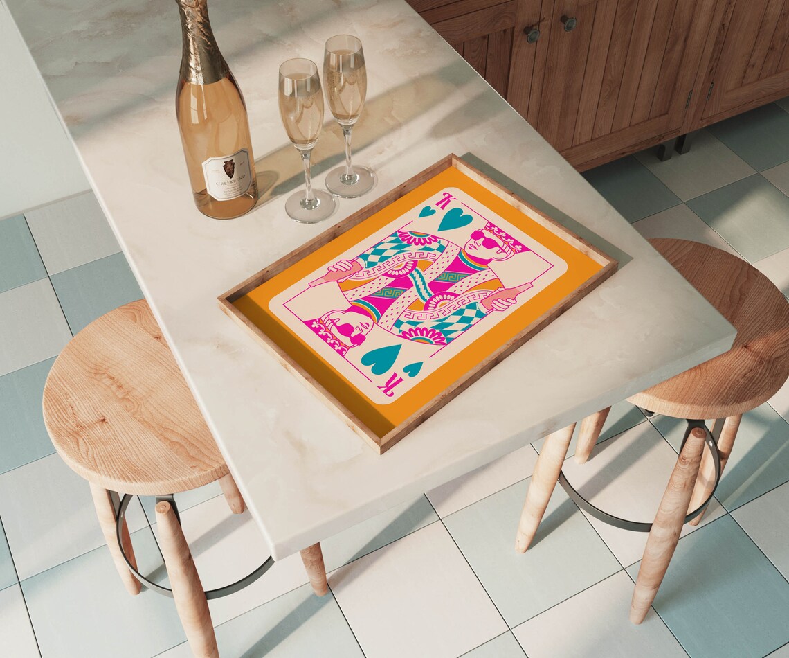 King Of Hearts Retro Poster, Maximalist Decor - Image 2