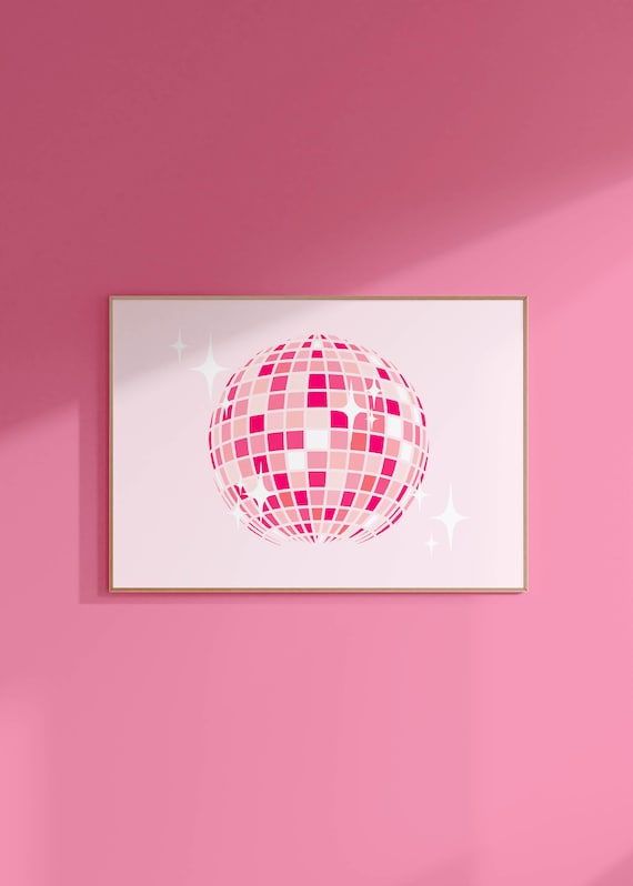 Disco Ball Art Print, Y2K Dorm Decor