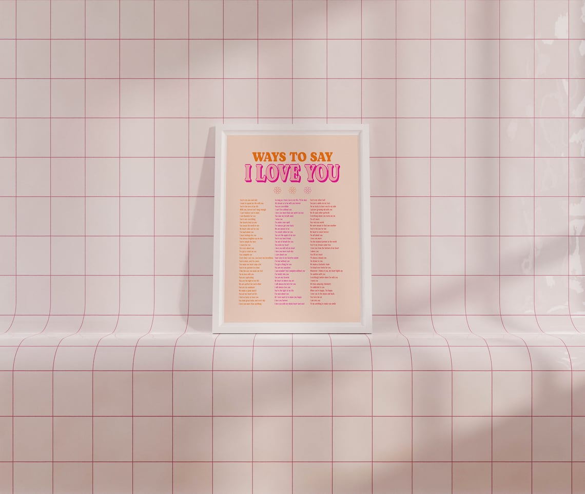 Ways To Say I Love You Retro Valentine Art Print - Image 2