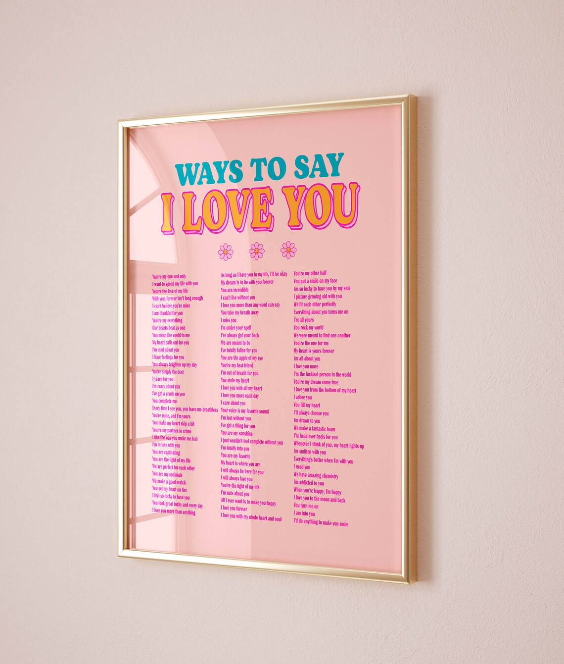 Ways To Say I Love You, Preppy Maximalist Art Print - Image 3