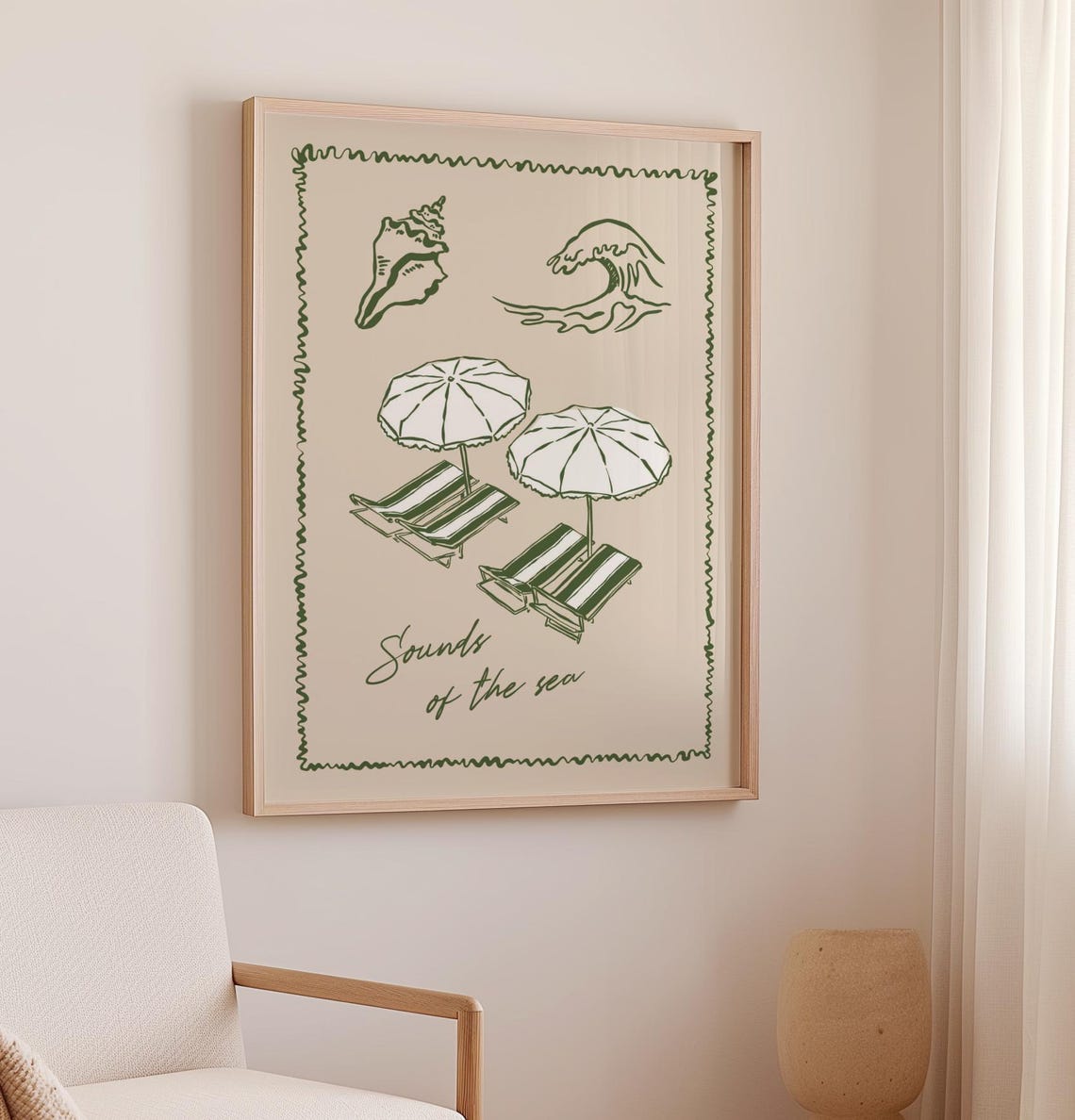 Sounds Of The Sea Poster La Dolce Vita Art Print Retro Coastal Art Trendy Beach House Decor Italy Art Print Summer Art - Image 3