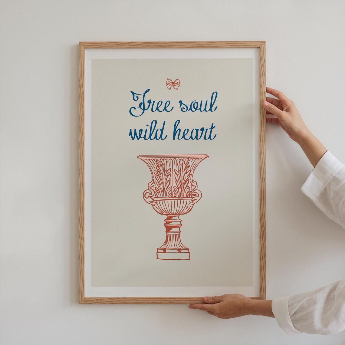 Free Soul Wild Heart Art Print Free Spirit Print Valentine Gift Trendy Bedroom Art La Dolce Vita Poster Instant Retro Room Art