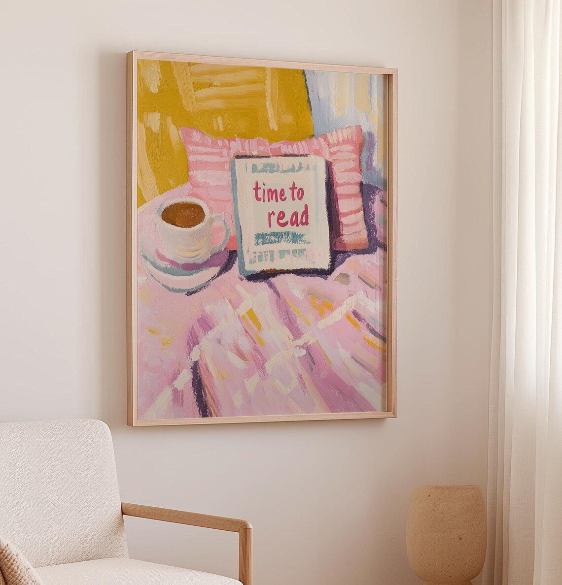 Read Wall Art Print, Pastel Book Lover Decor - Image 2