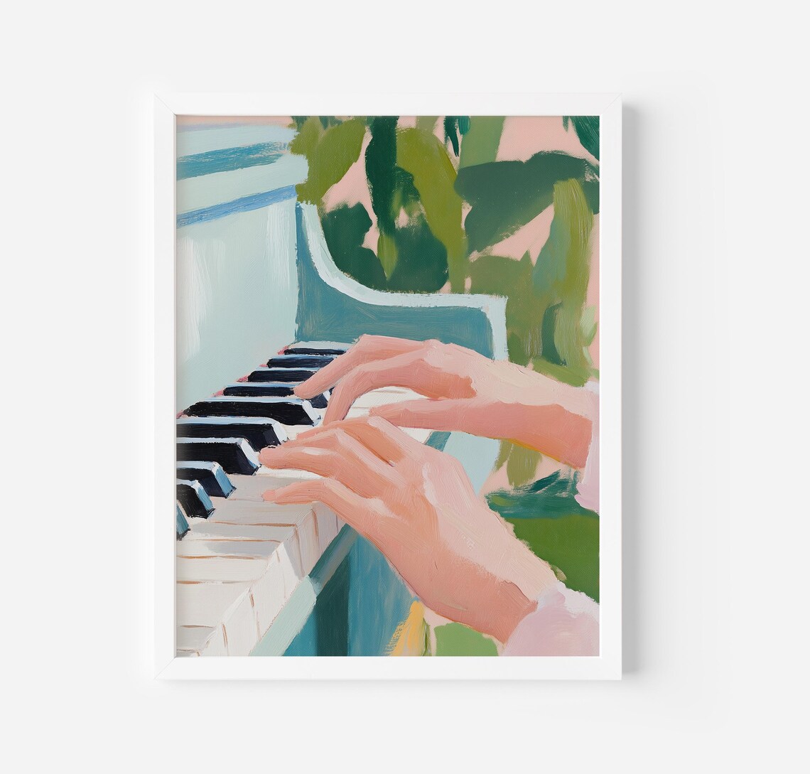 Piano Hands Art Print, Music Lover Nursery Decor