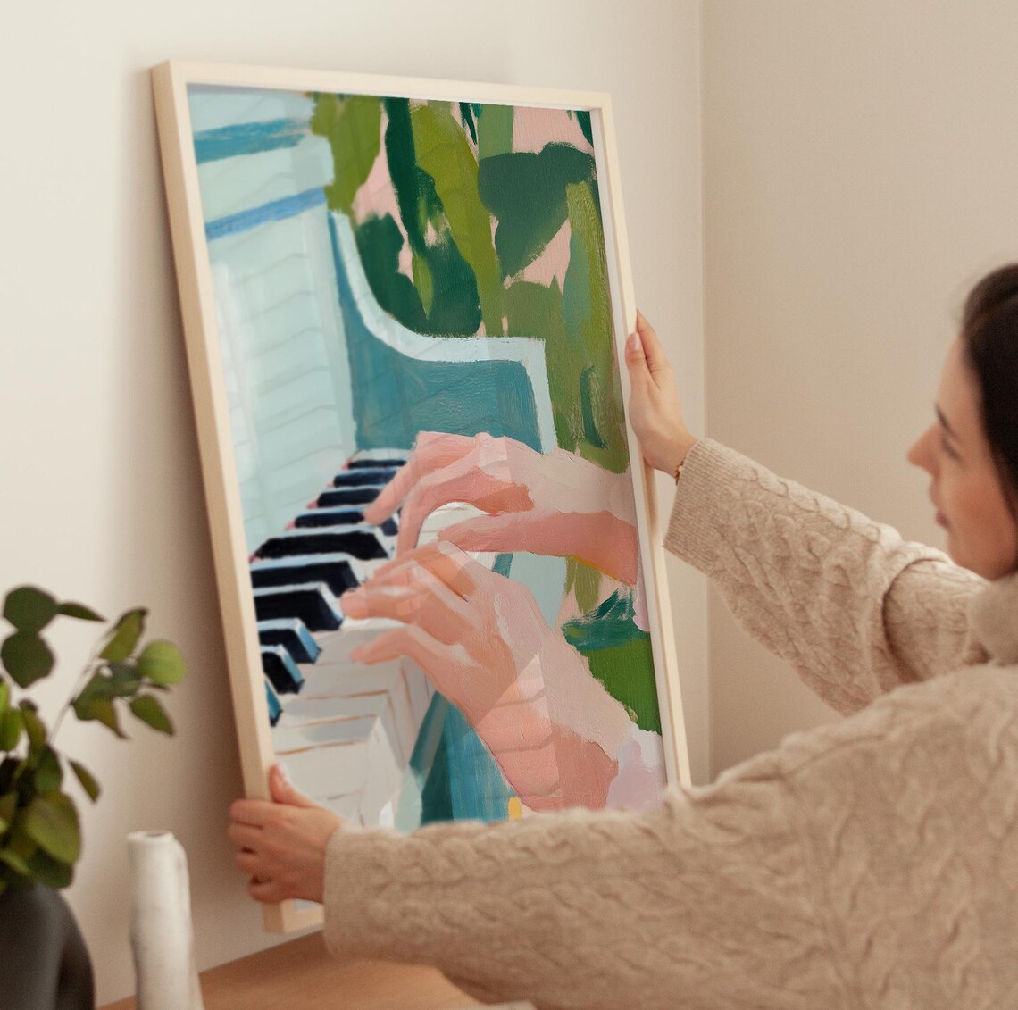 Piano Hands Art Print, Music Lover Nursery Decor - Image 4
