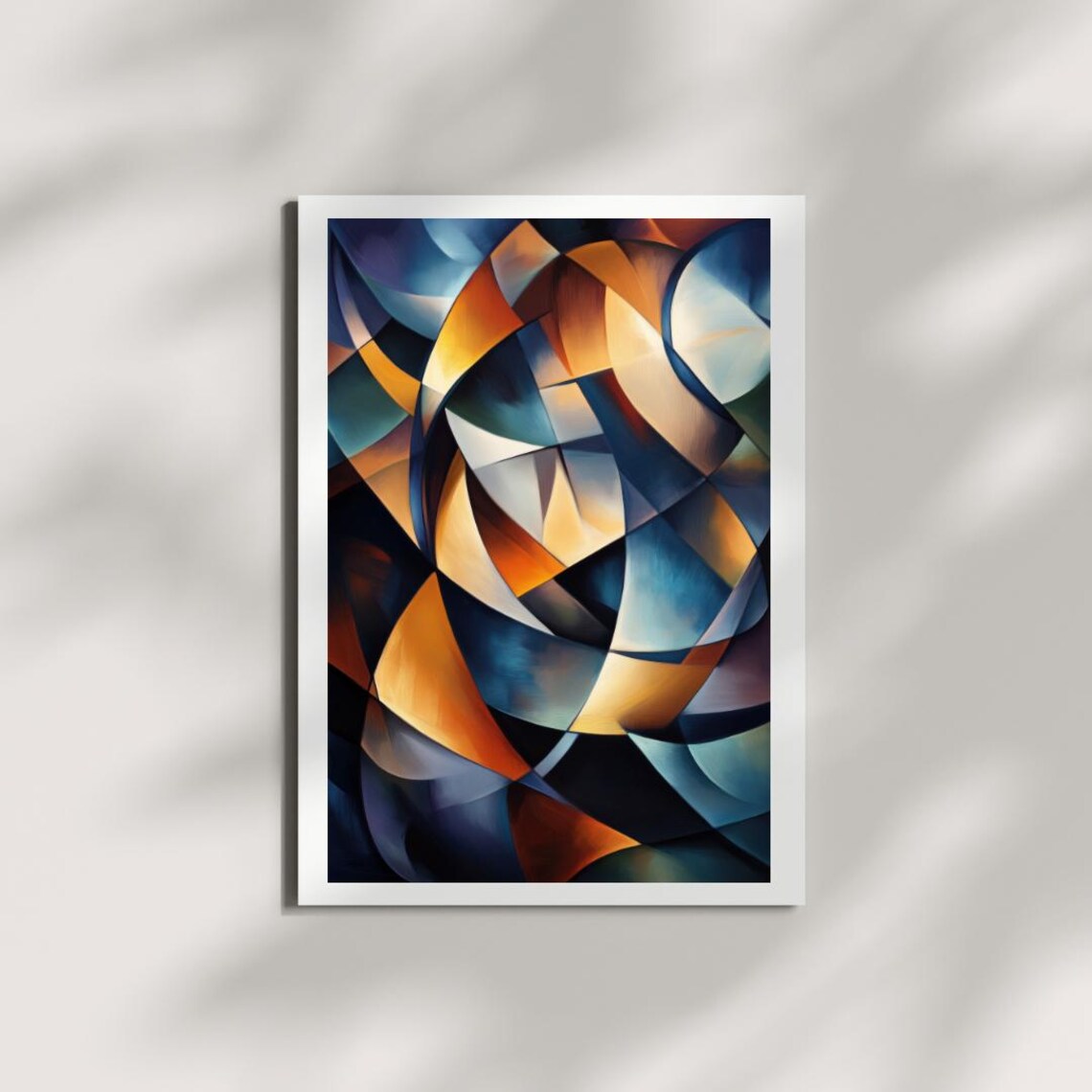 Curved Symphony Abstract Geometric Art Print