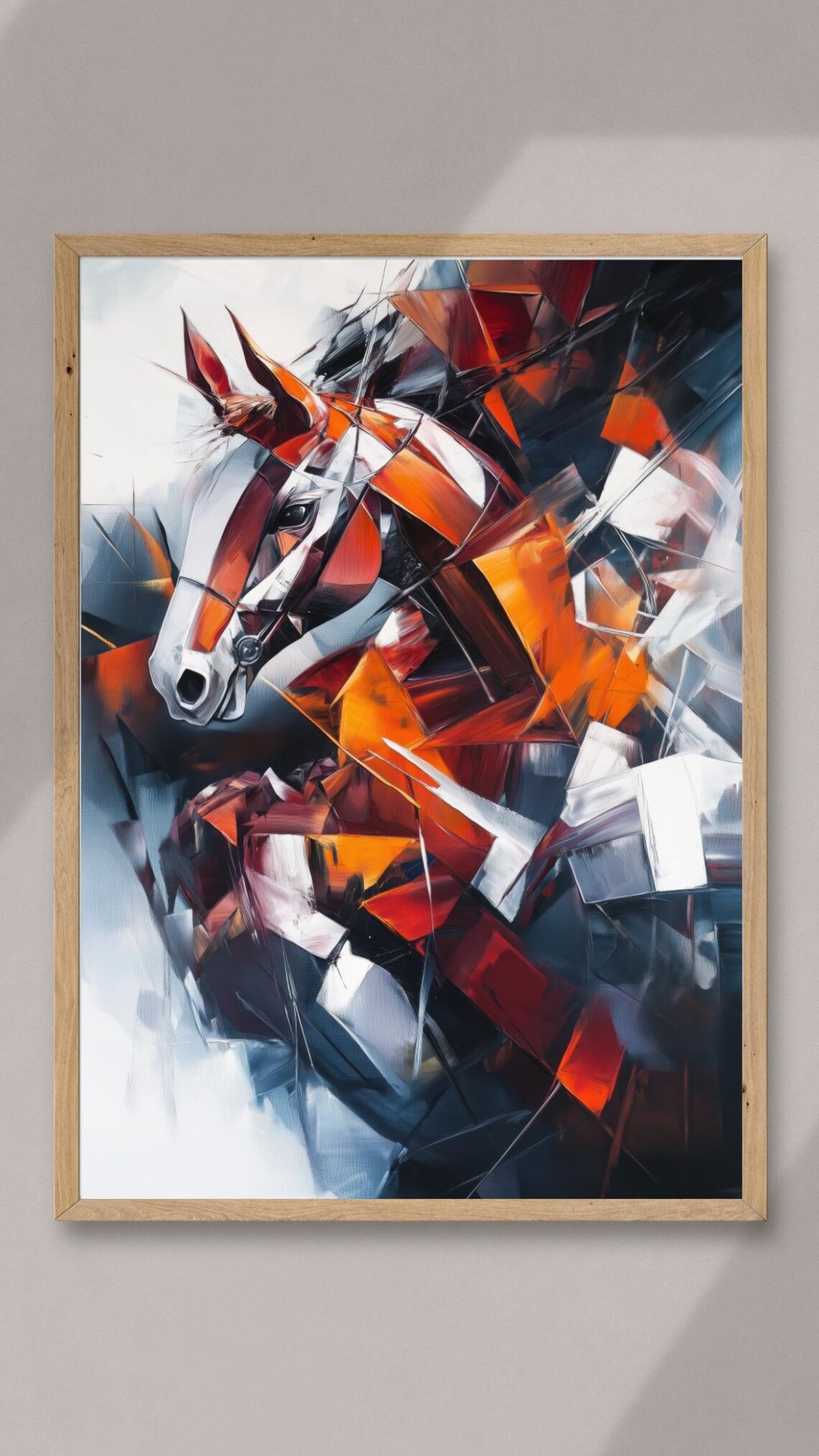 Abstract Horse, Dynamic Cubist-Inspired Art Print - Image 4