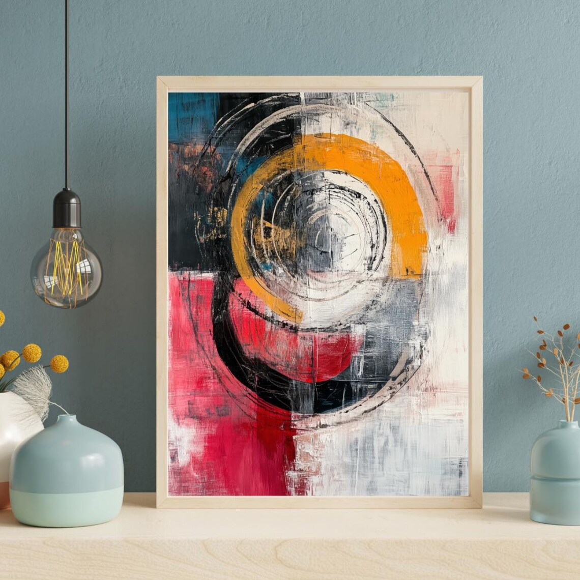 Modern Abstract Circles, Bold Geometric Art Print - Image 4