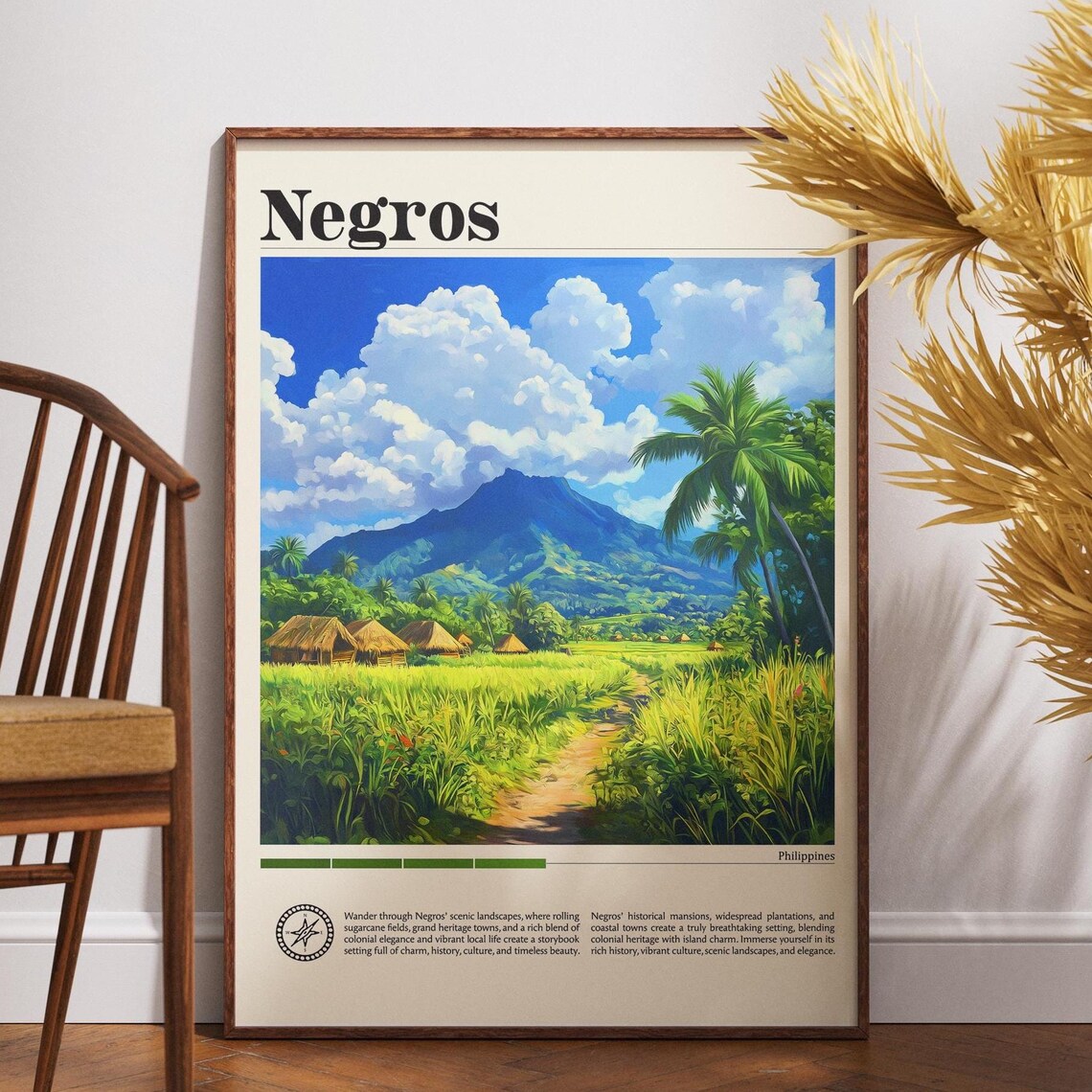 Negros City Travel Poster, Philippines Islands