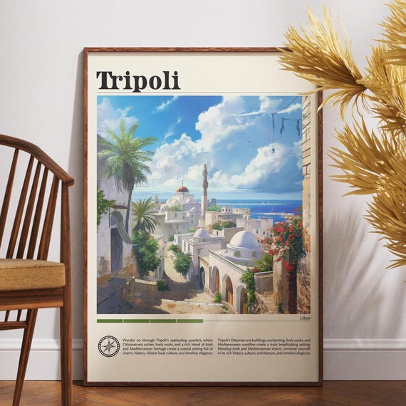Tripoli Travel Print Libya Poster Africa Wall Art