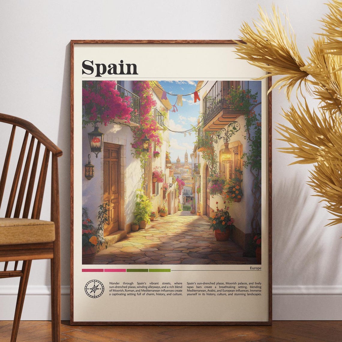 Spain City Travel Print Spain Travel Poster Travel Wall Art City Map Print Travel Poster Travel Art Gift Travel Home Decor Europe Art