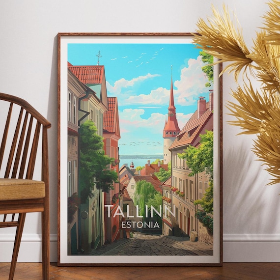 Tallinn Travel Poster, Estonia Wall Art