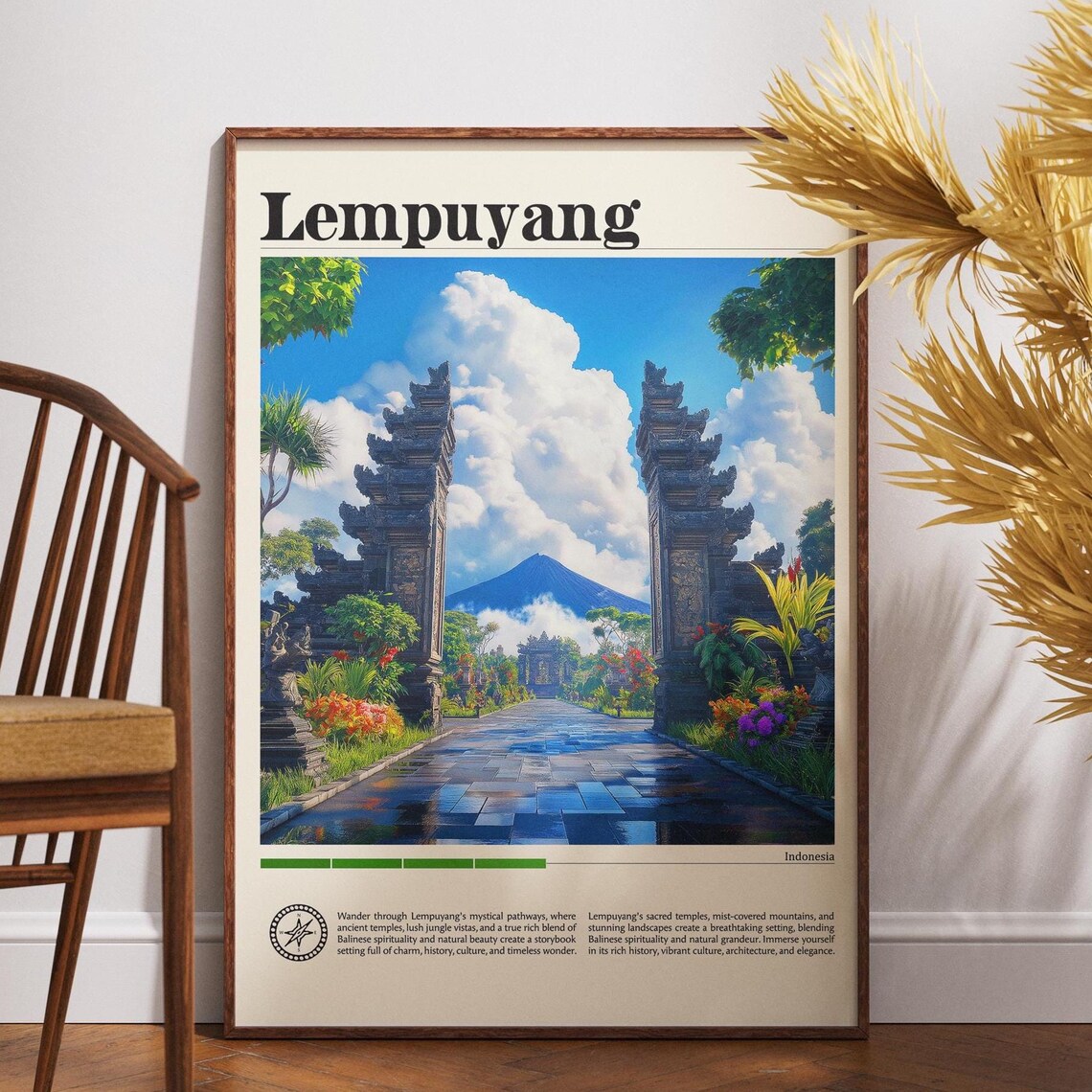 Lempuyang Temple Gates of Heaven Volcano Bali Indonesia Poster