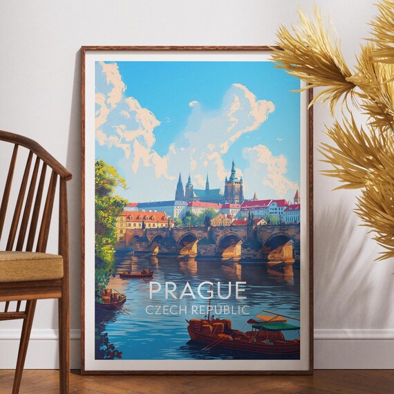 Prague Travel Poster, Czech Republic