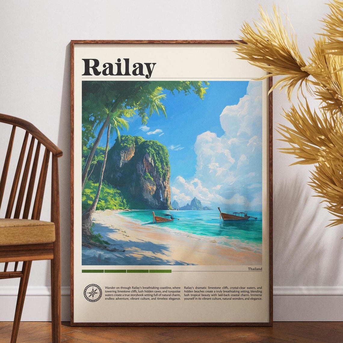 Railay Beach Thailand Travel Poster