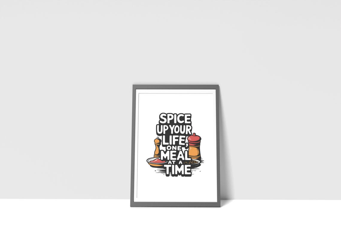Spice Up Your Life Kitchen Poster Funny Cooking Gift Retro Spice Art - Image 2