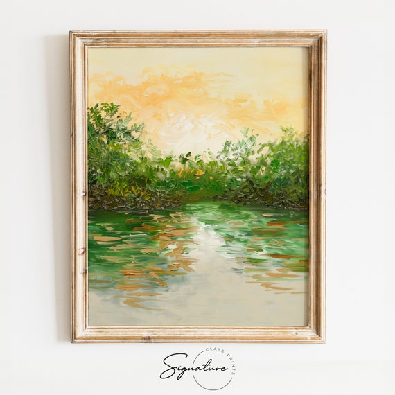 Mangrove Morning Light Sunrise Over Mangrove Forest Wall Art Golden Morning Mangrove Print Tranquil Shoreline Decor Serene Nature 492